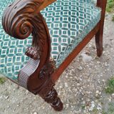 Pair of antique Louis XVI mahogany armchairs from the 19th century