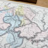 Switzerland, original map printed in 1879.