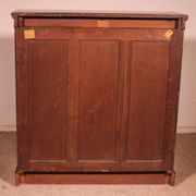 open mahogany library with inlays - 19th century