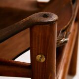 Hungarian calf leather lounge chair