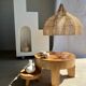 Rattan pendant lamp in the shape of a flower