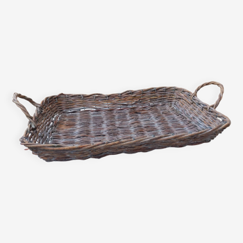 Flat basket old chestnut basket 49 cm