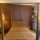 Solid teak canopy bed 160x200