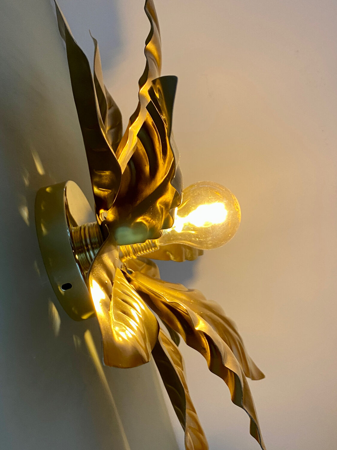 Vintage golden wall light