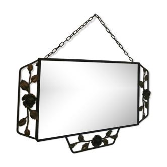 Mirror art deco iron forged mirror bisauté mirror 79x44cm