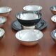 Lot of Saint Médard sauceboat and 8 bowls