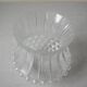 Old globe lamp shade chandelier lighting fixture in glass relief decor 16 cm