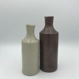 Duo of small stoneware bottles