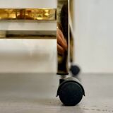 Hollywood Regency Gold Bar Cart, 1980s