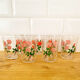 7 verres vintage fleuris
