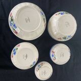 Set of 6 Digoin Sarreguemines "Elorn" salad bowls