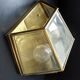 Double applique lampe cage verre biseauté