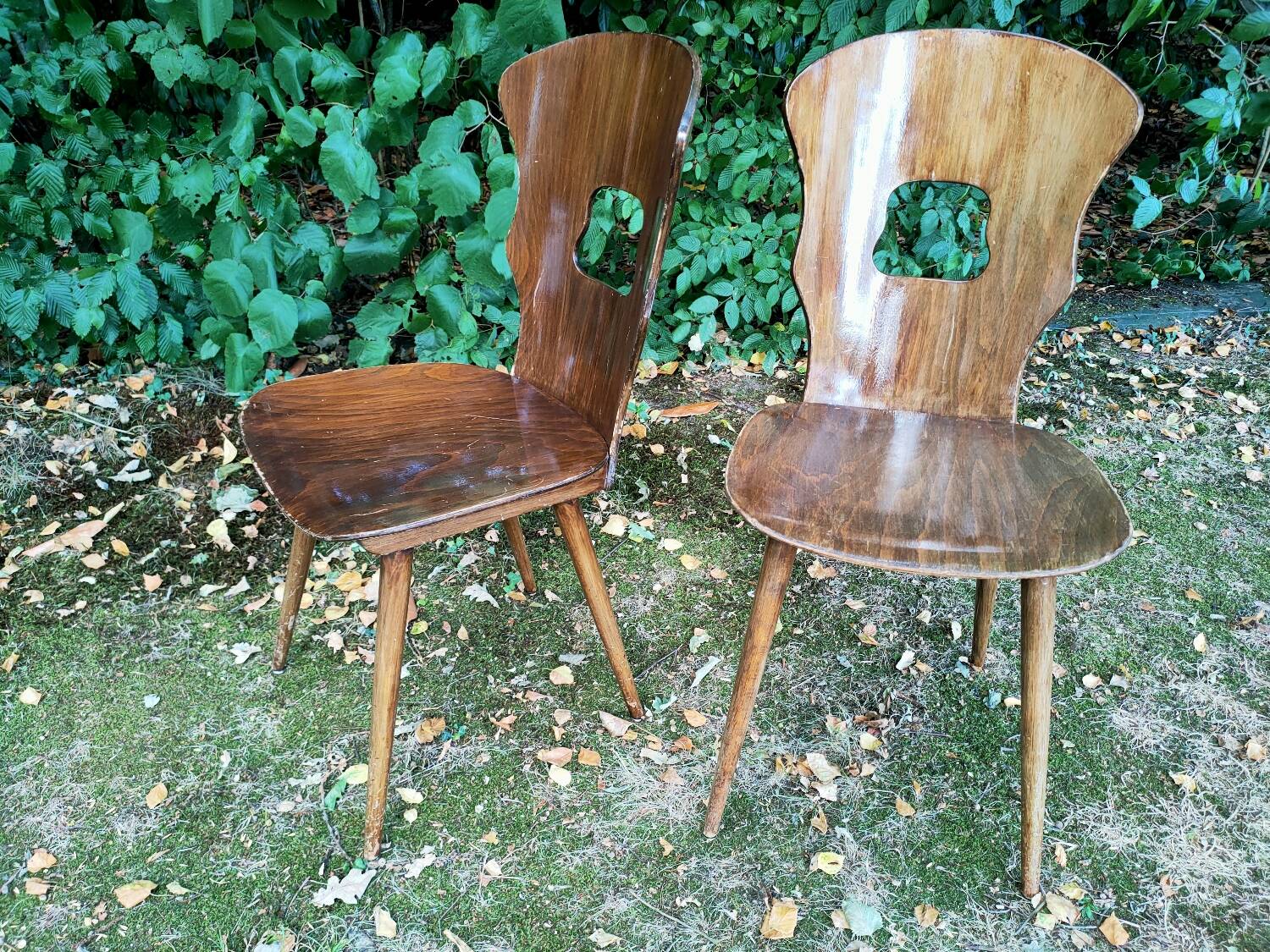 Pair of Baumann Gentiane model chairs