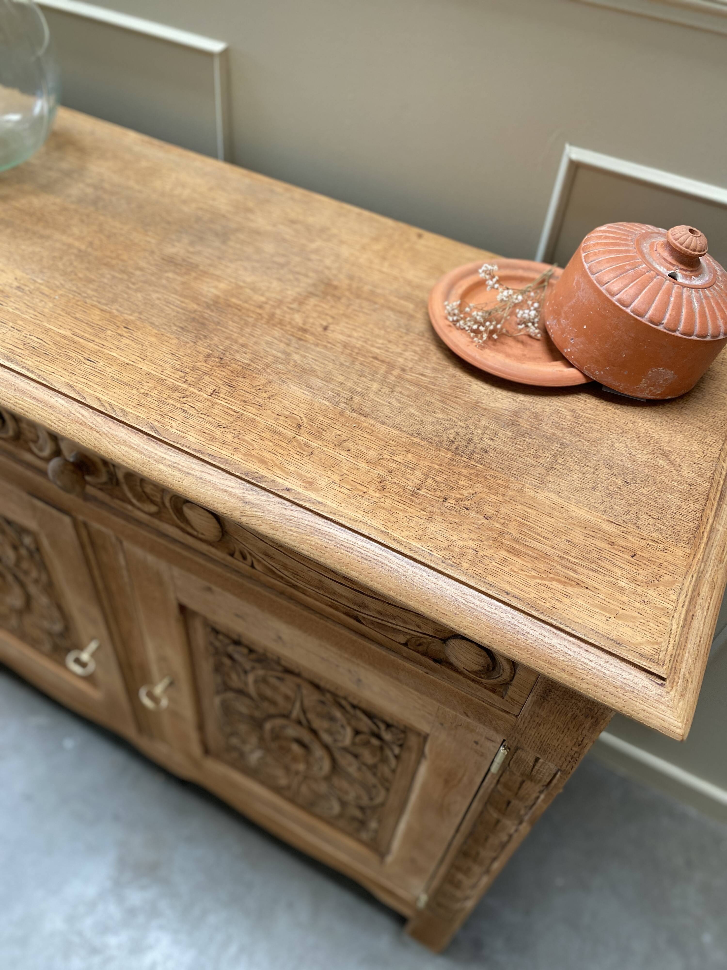 Ornate rustic sideboard