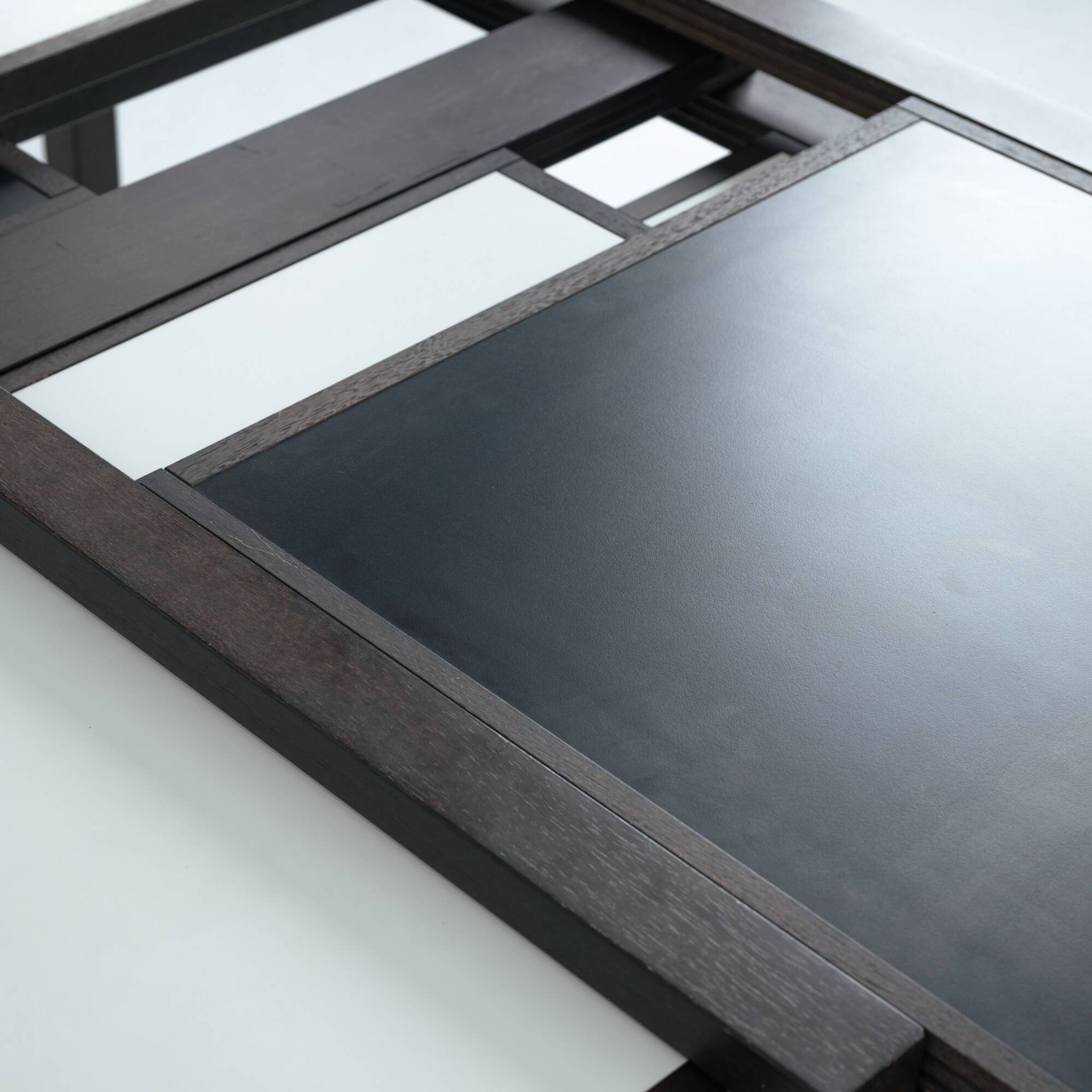 Bernard Vuarnesson desk or dining table with reversible and extendible tops, 80s