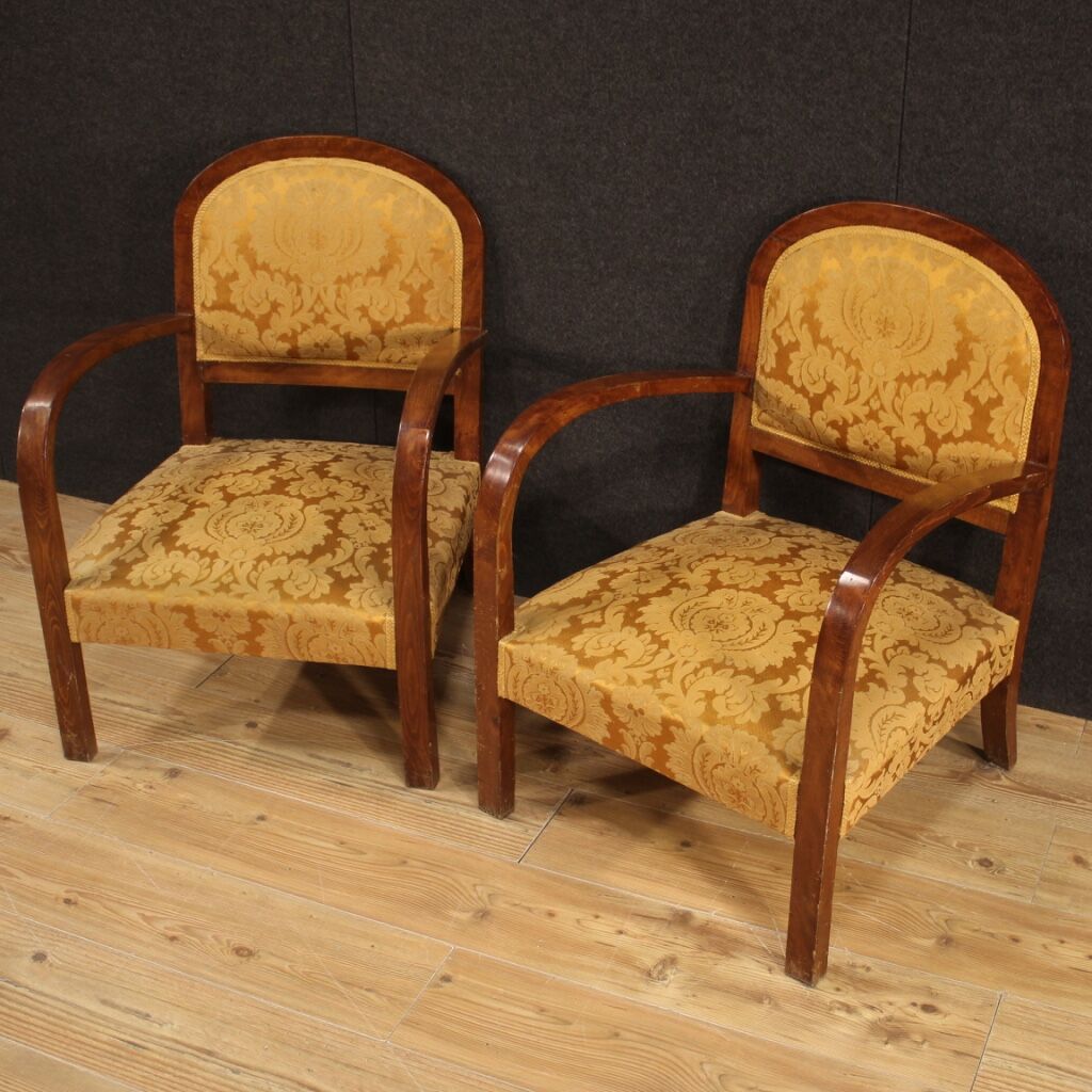Pair of art deco style armchairs