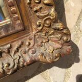 Mirror in gilded wood 107 x 94 cm