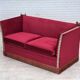1970s, Danish 2-seater "Spanish" drop arm sofa, furniture velour.