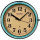 Horloge murale vintage turquoise seiko maritime, années 1970