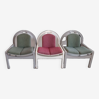 Set of 3 ARGOS lounge chairs by Baumann