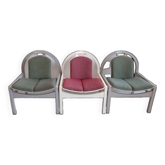 Set of 3 ARGOS lounge chairs by Baumann