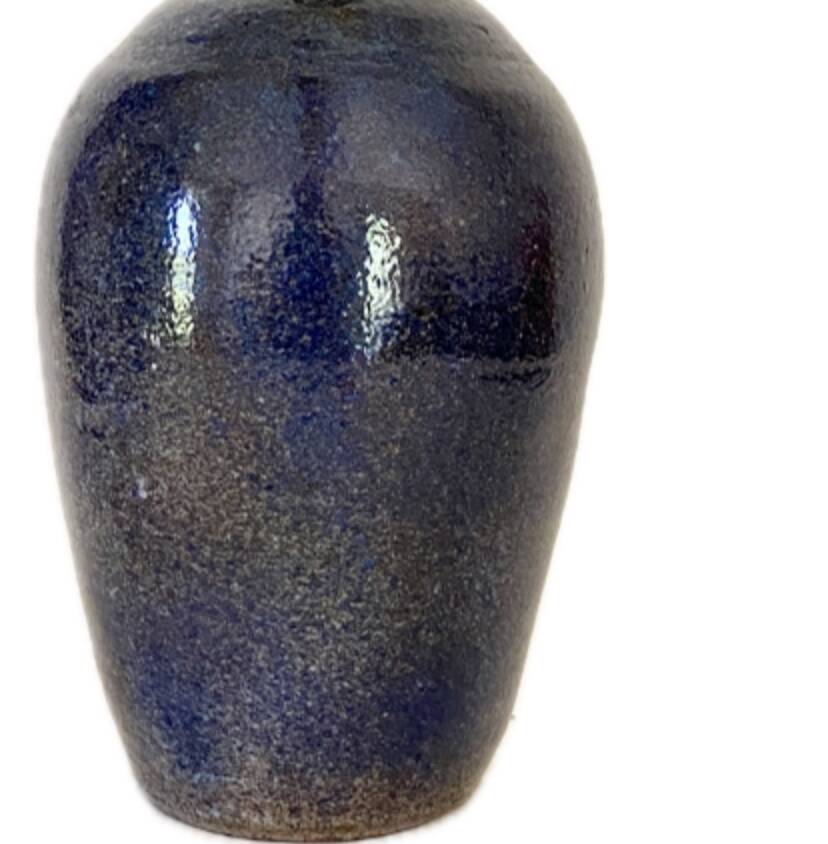 Ceramic lamp, 2 M fabric cable, cotton lampshade