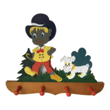 Child wall hooks - Mr. walking his small dog