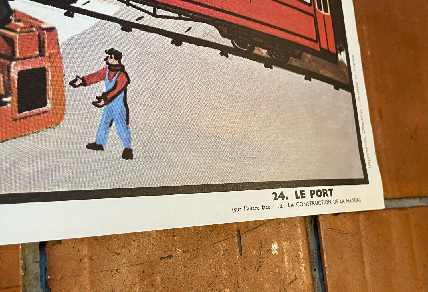 Ogé Hachette poster "the port and the construction of the house"