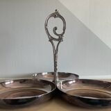 Vintage silver-plated metal bowl servant