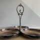 Vintage silver-plated metal bowl servant