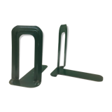 Set de 2 serres-livres en vert bouteille par Bernard-Albin Gras pour Gras Ravel, France, 1905