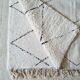 Carpet Beni Ouarain Middle atlas white wool