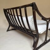 Two-seater rattan bench