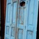 Paire de volets portes 4 elements bois massif patiné ep 1930/40