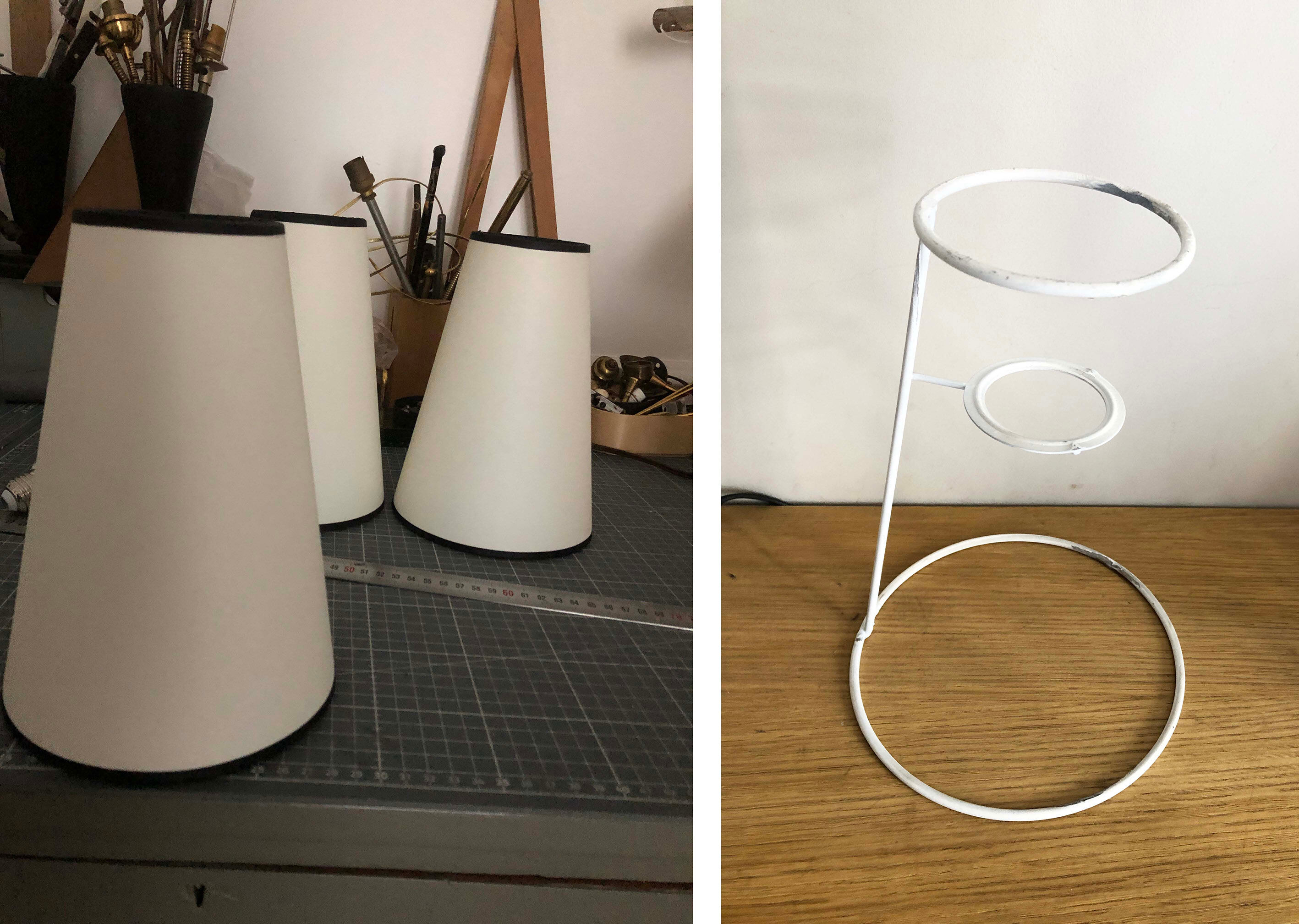 Floor lamp 3 articulated lights 1960