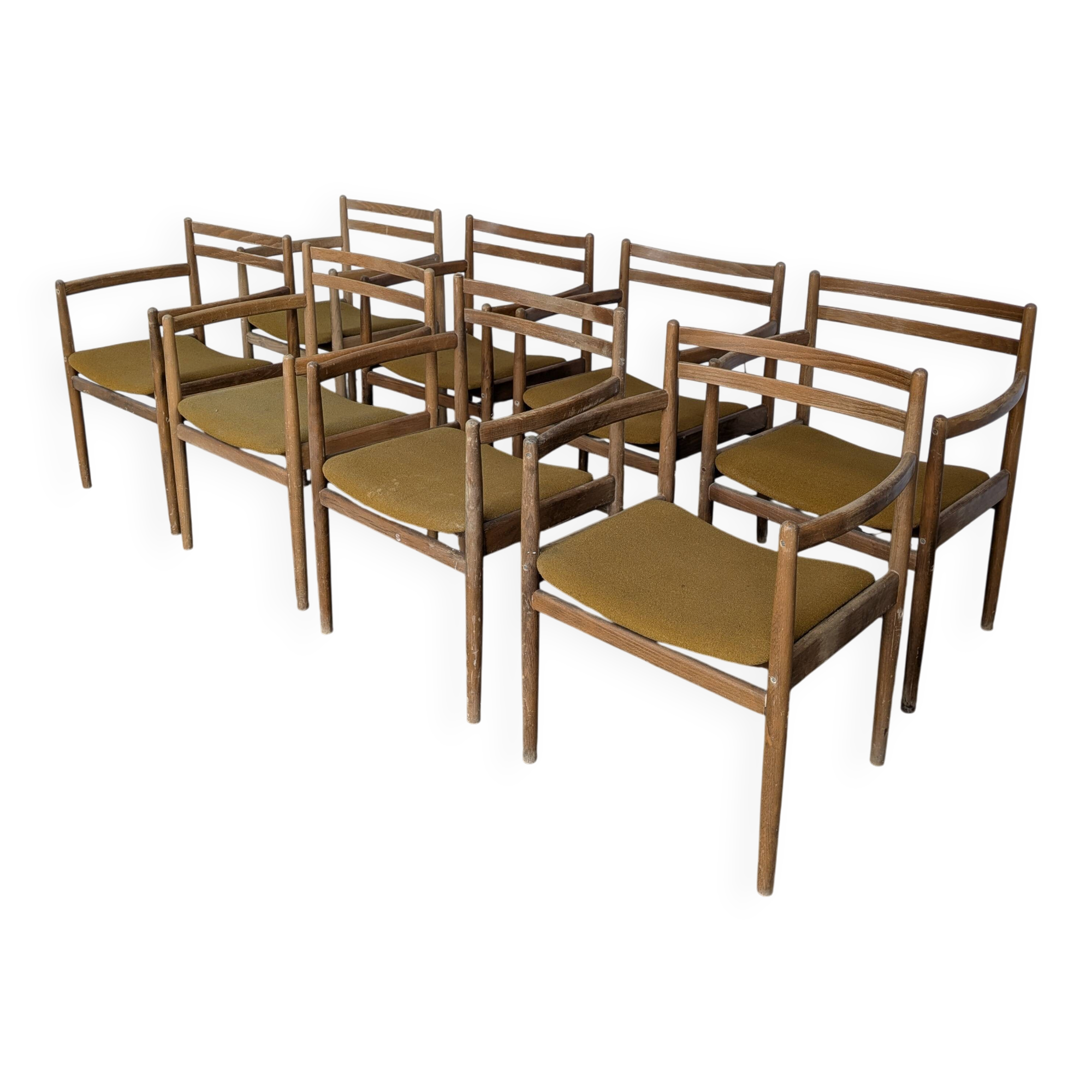 Set of 8 STOL Kamnik Armchairs / Yugoslav Mid Century Vintage Dining Chair