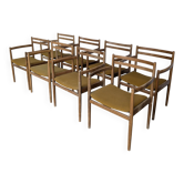 Set of 8 STOL Kamnik Armchairs / Yugoslav Mid Century Vintage Dining Chair
