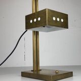 Lampe de bureau architecturale Bauhaus Art Déco en laiton, style Marcel Breuer