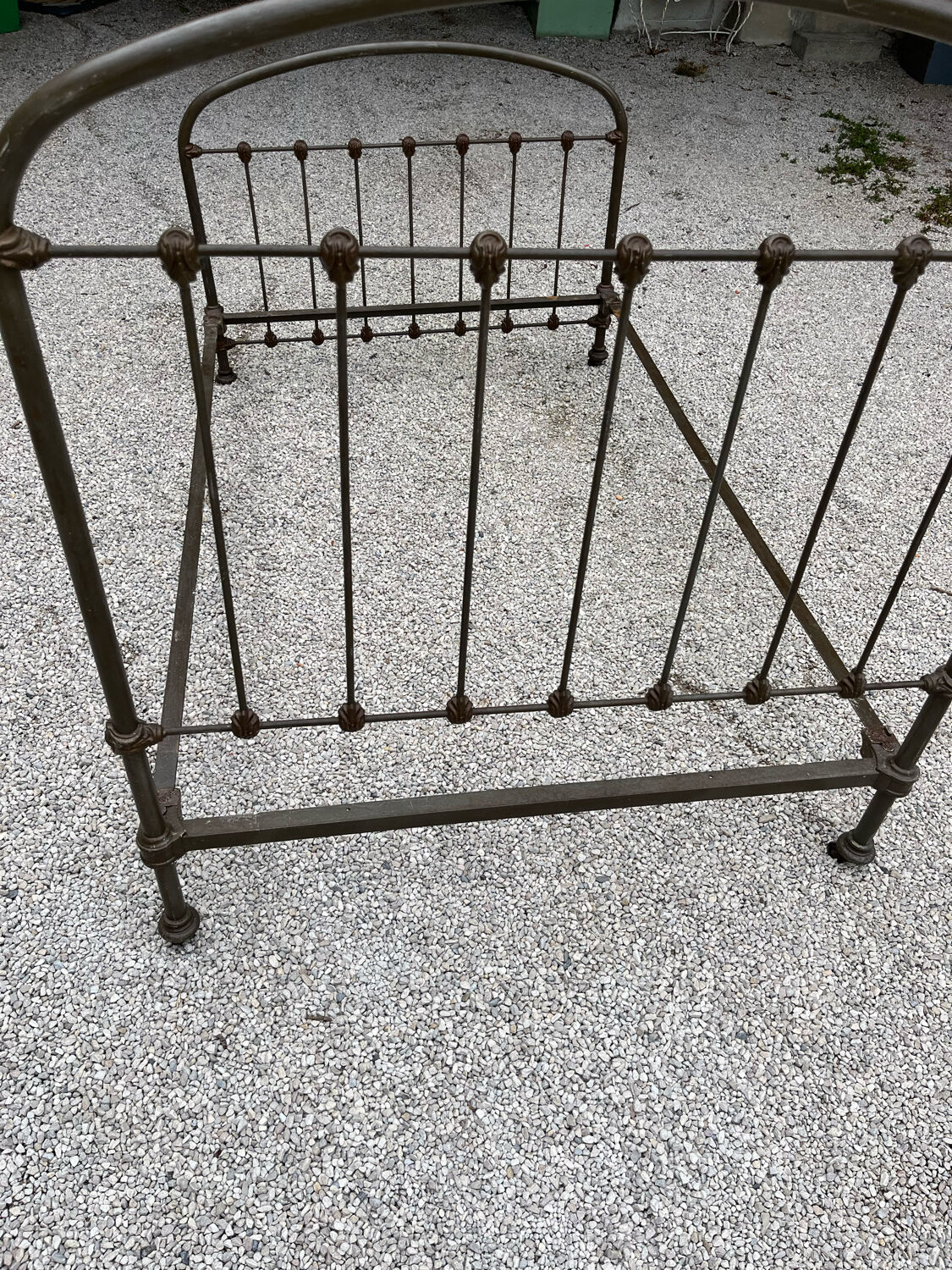 Cast iron and wrought iron bed 1950