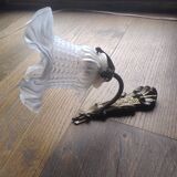 Antique gilded bronze wall lamp art deco