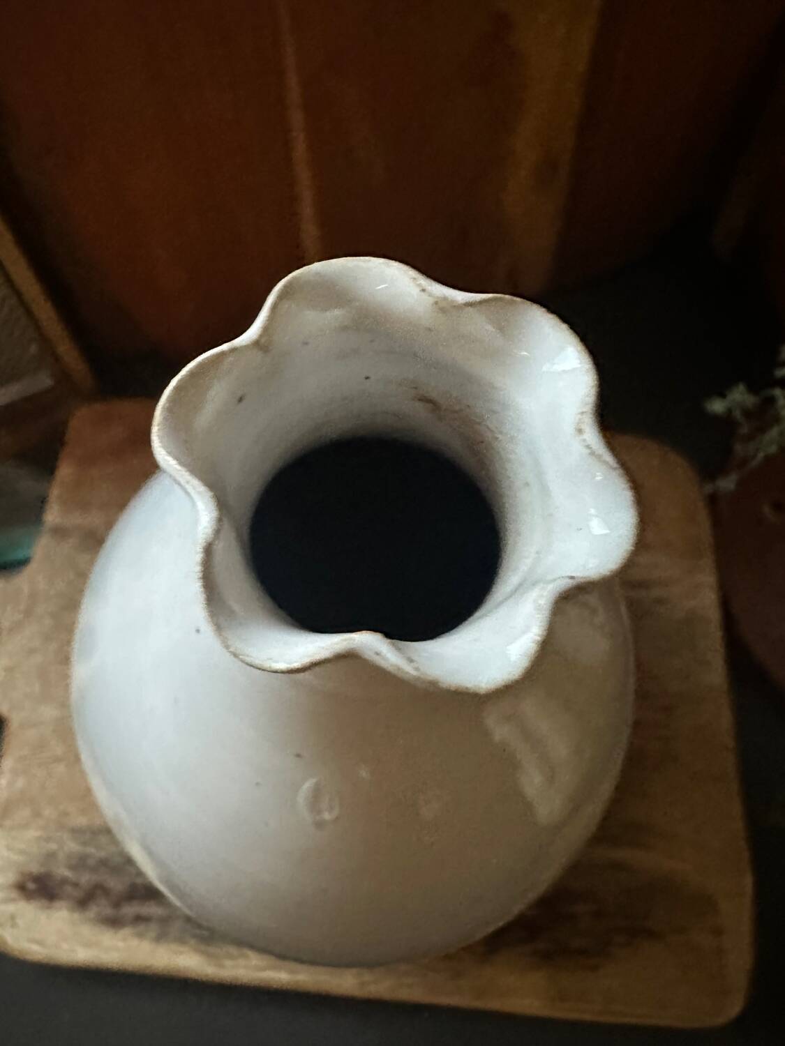 handmade ceramic vase, unique piece, signed