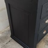 Old counter with black patina drawer