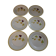 Set of 6 flat plates sarreguemines digoin