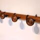 Coat rack "bamboo" with 4 old hooks.