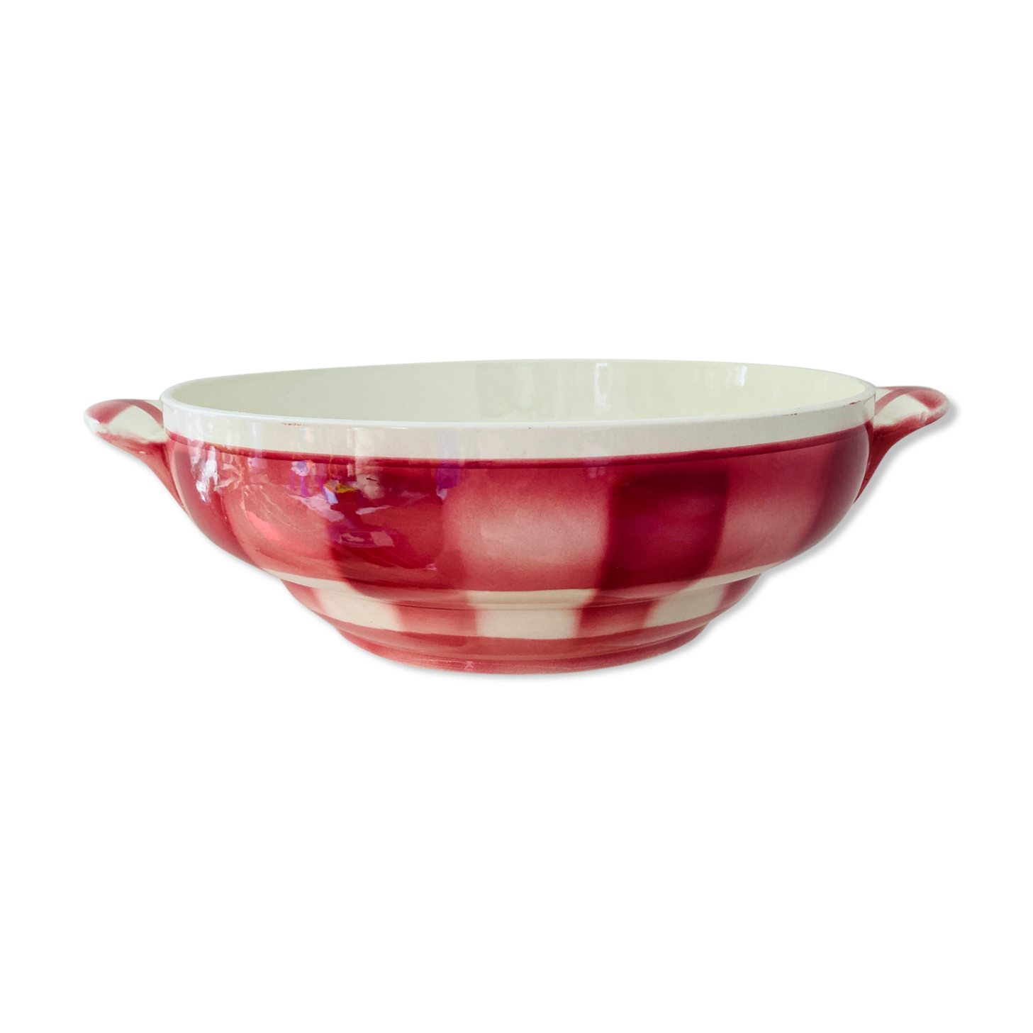 Salad bowl fn givors checkered bordeaux