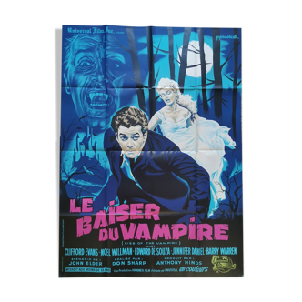 Affiche cinéma originale de 1963 le baiser du vampire 120x160 cm hammer