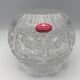 Vase crystal ball schonborner bleikristall germany floral motifs
