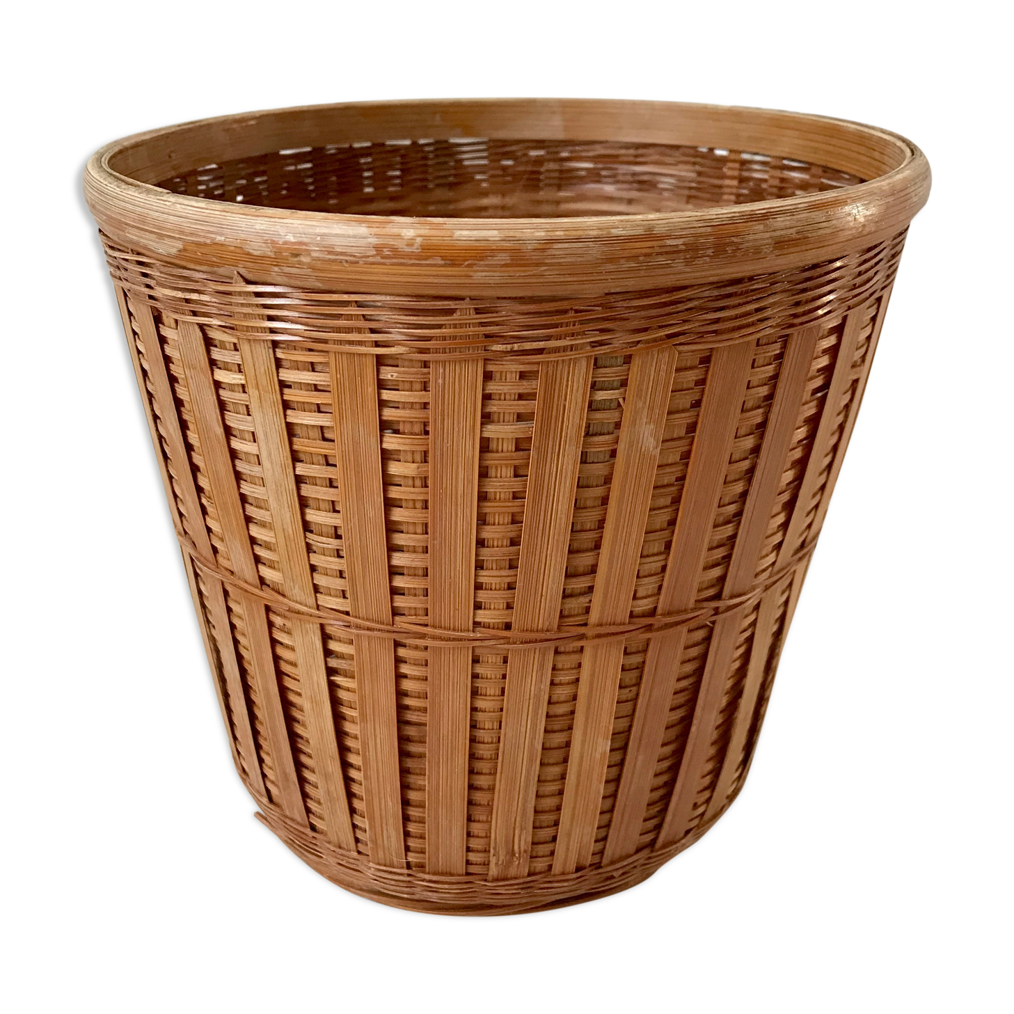 Rattan and wicker pot cover 70s