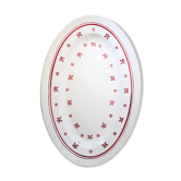 Old vintage porcelain dish sarreguemine iron earth butterflies porcelain opaque ceramic