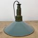 Industrial Petrol Enamel Military Pendant Lamp with Cast Aluminium Top